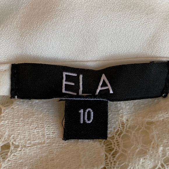 ELA CREAM LACE BOMBER MOTO STYLE JACKET. WOMEN’S SIZE 10 - Picture 6 of 7